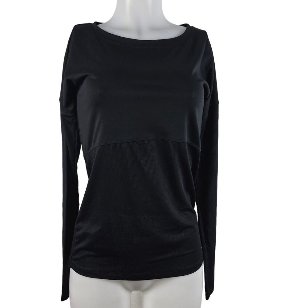 Fabletics Black Workout Thumb Hole Top Women's XS